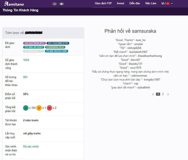 lập tài khoản remitano