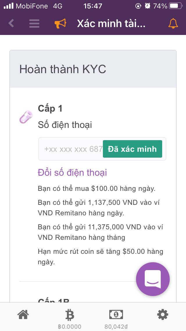 xác minh số điện thoại